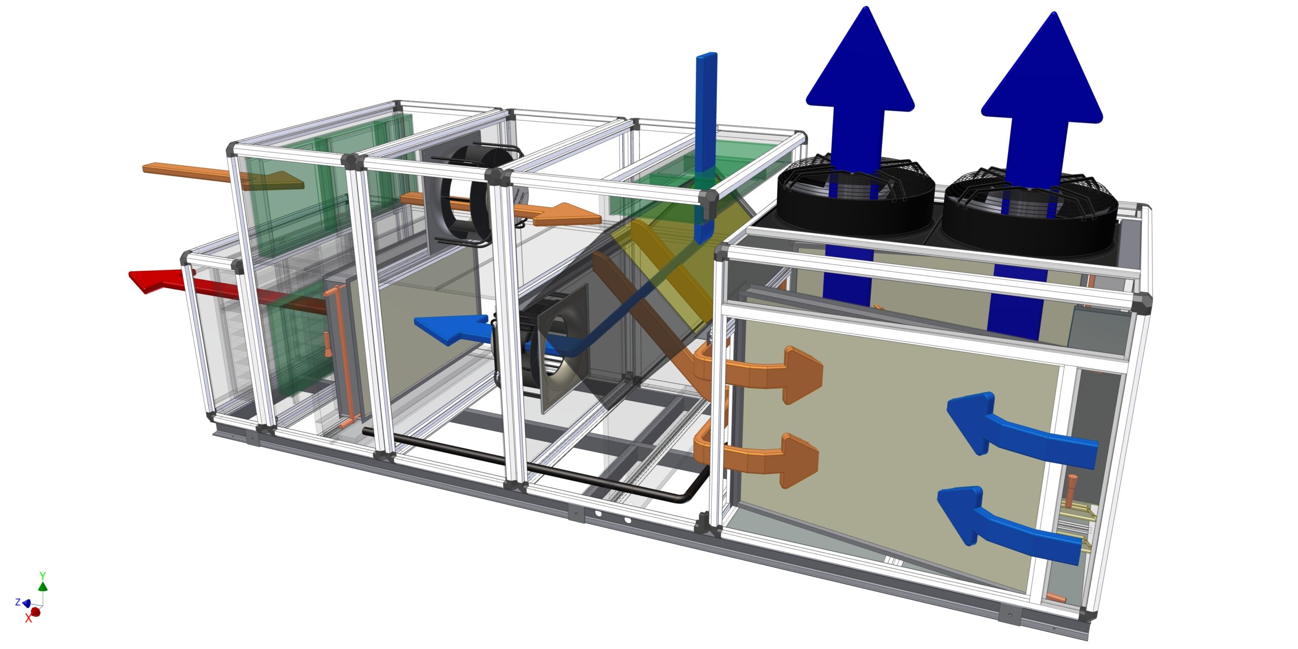 ABCE-080-15-R2 REPRESENTACION 3D 2 Experimental | nuevo sistema autónomo, climatización flexible modular